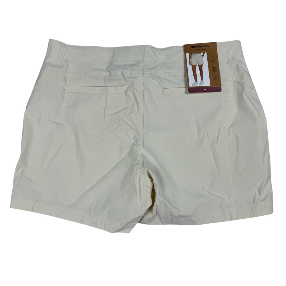 Eddie Bauer Womens Hiker Shorts Cream Off White Size 14 New With Tags